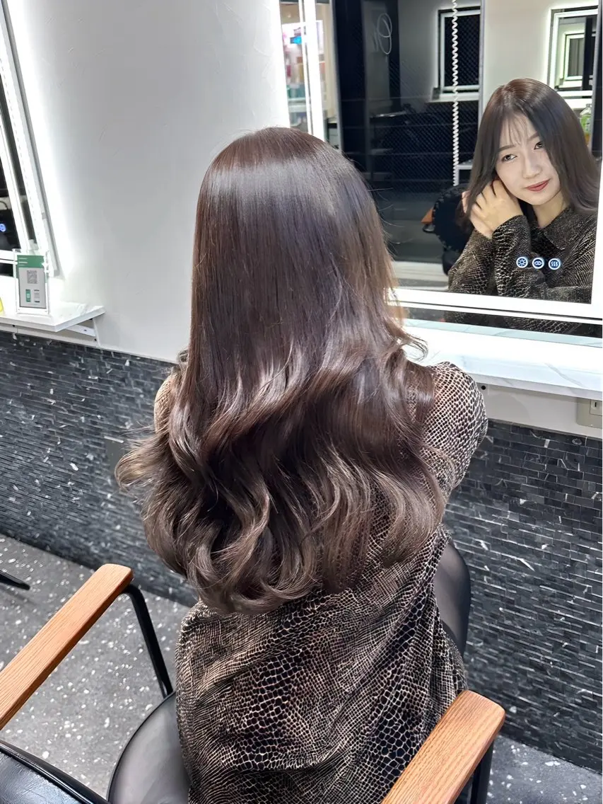 ロング カラー ブラウンカラー 透明感カラー ヘアカラー 山下/高田馬場 /美髪/透明感カラーのヘアスタイル