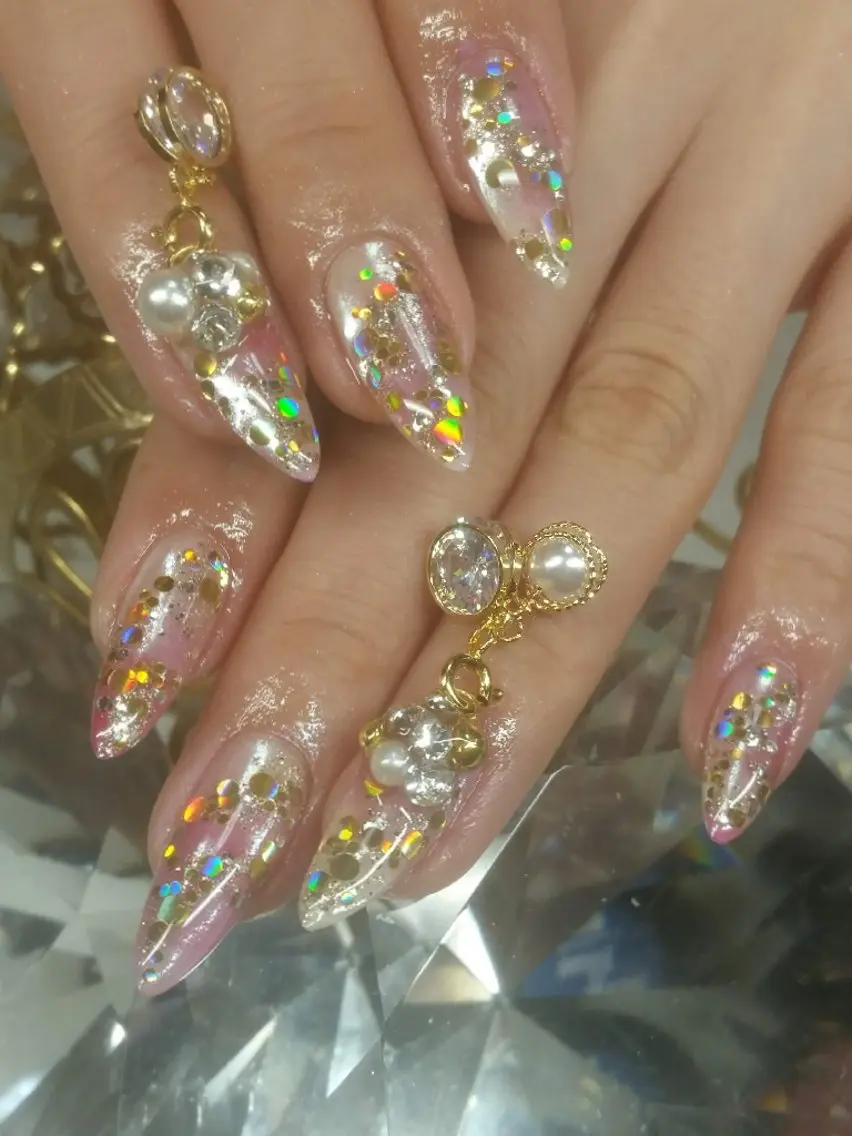ネイル ニュアンスネイル ストーンネイル My Nail Yukaのネイルデザイン