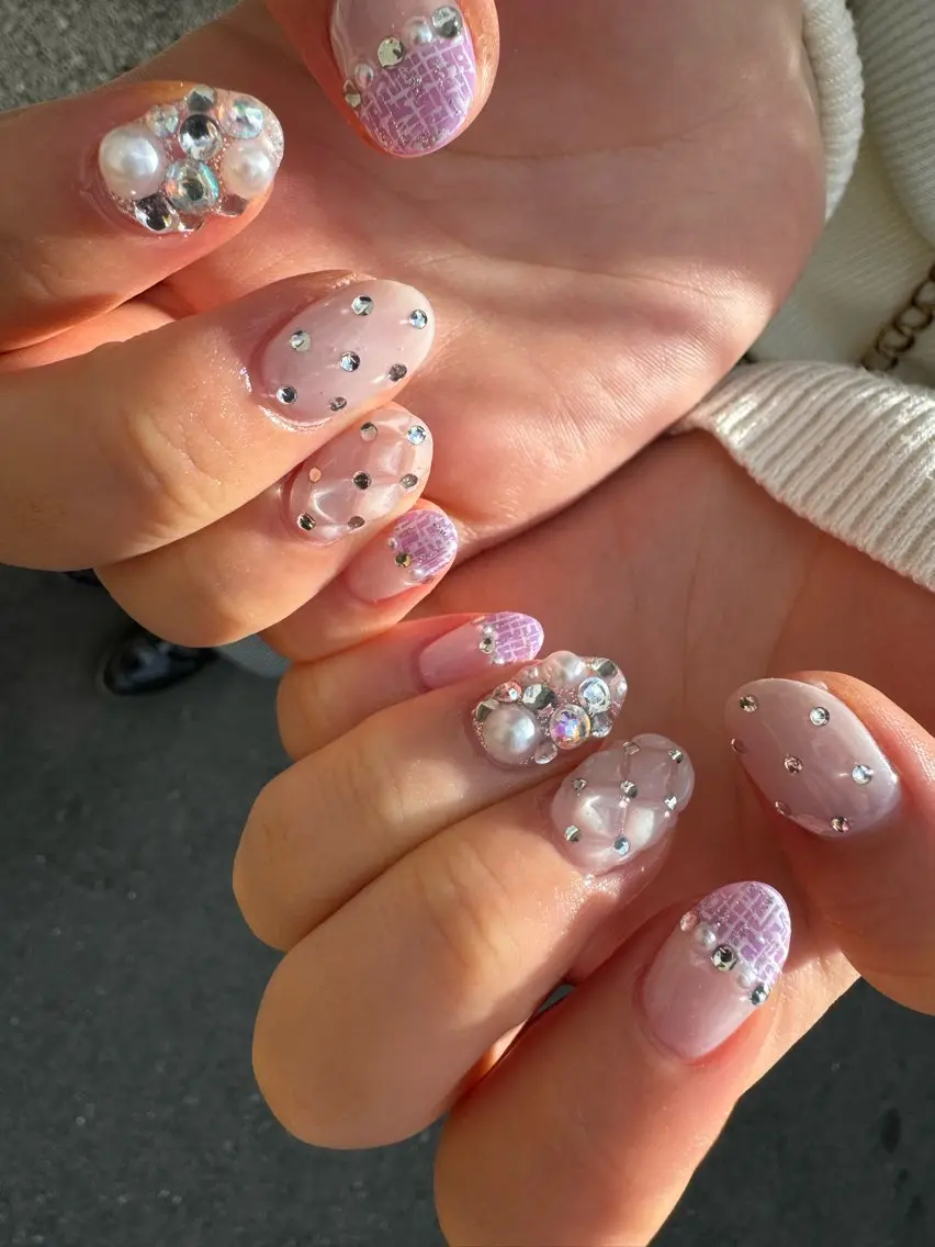 ネイル アートネイル フレンチネイル 韓国ネイル マグネットネイル 持ち込み MH_ Nailのネイルデザイン