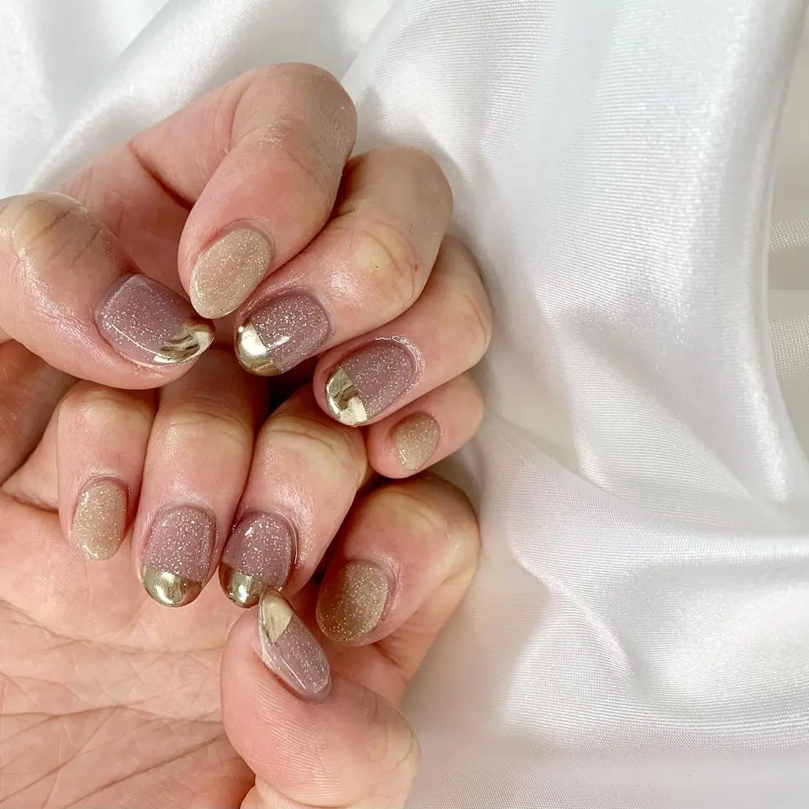 ネイル アートネイル ニュアンスネイル 春ネイル pu muのネイルデザイン