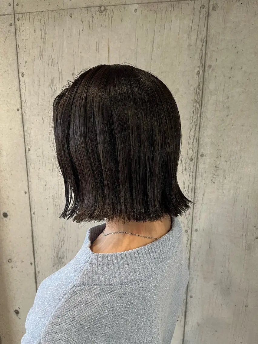 ミディアム カラー ヘアアレンジ カット ヘアカラー トリートメント ボブ×艶カラー 特化・リクト💥のヘアスタイル