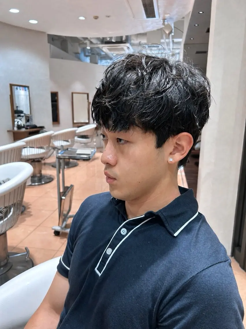 パーマ メンズ メンズパーマ カット パーマ 小澤 瑶のヘアスタイル