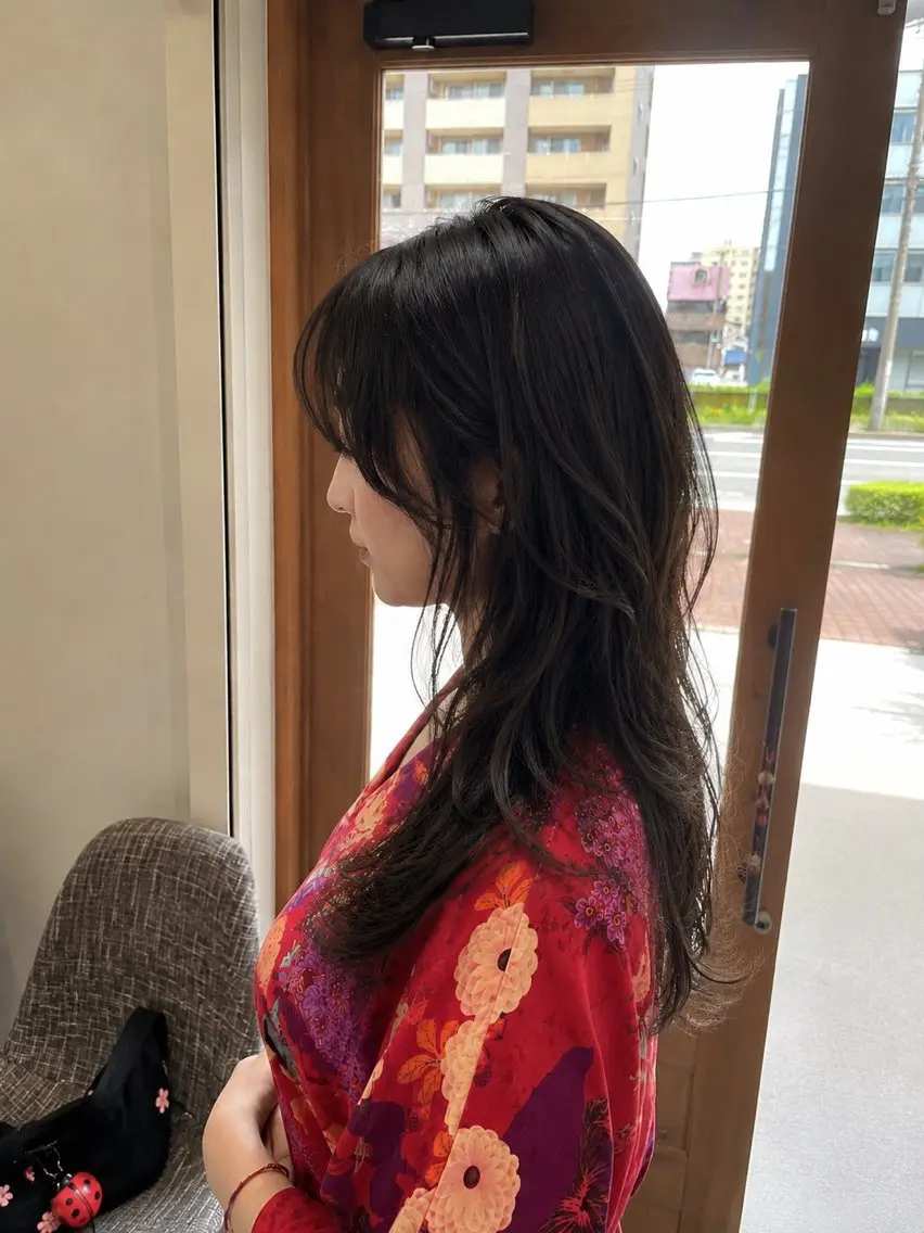 ロング カラー ヘアカラー ROCCAhair 谷山陸のヘアスタイル