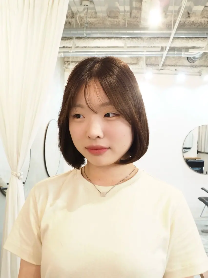 ショート ボブ トリートメント 無料カットモデル募集 岡千尋のヘアスタイル