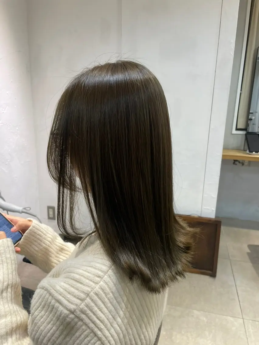 ミディアム カラー ヘアカラー トリートメント 🌙赤み消し/韓国/ 艶カラー/suwaのヘアスタイル