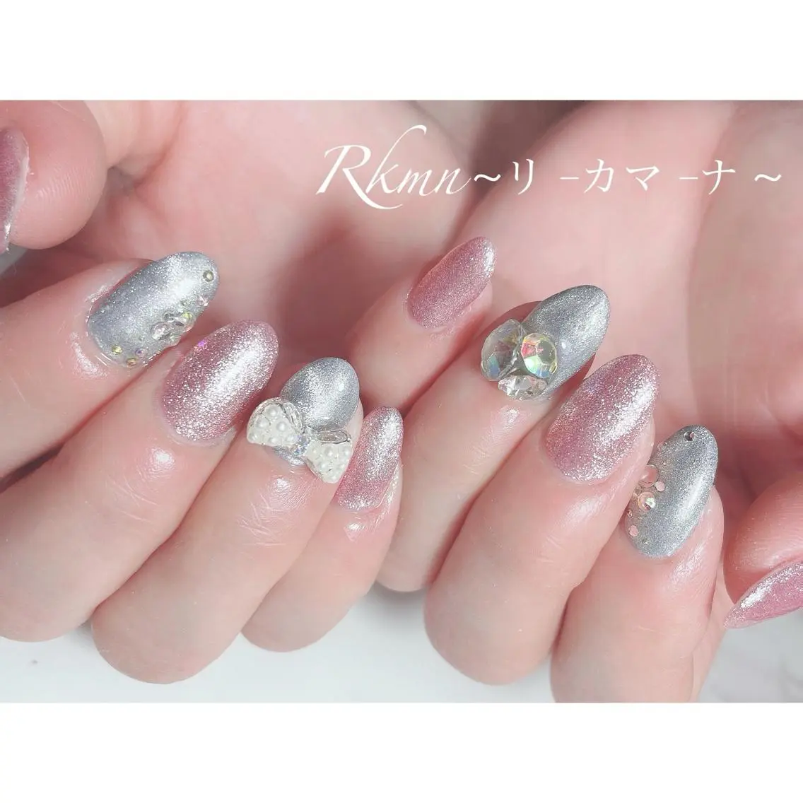 ネイル アートネイル フレンチネイル ジェルネイル グラデーション マグネットネイル ハンドネイル フットネイル ハンドケア Rkmn ~リ-カマ-ナ~のネイルデザイン