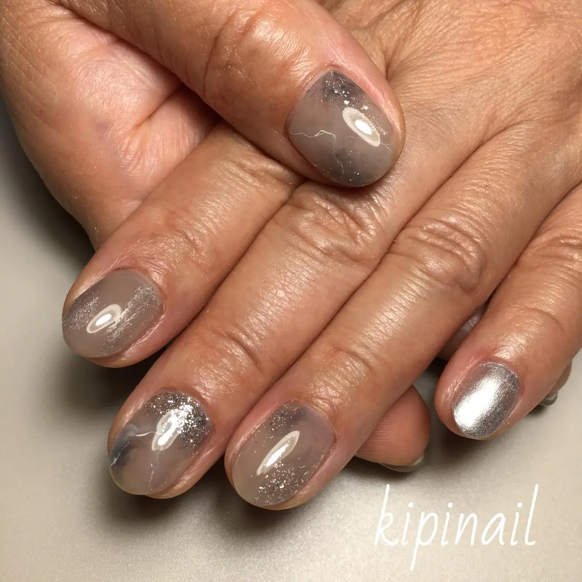 ネイル アートネイル ニュアンスネイル kipinail 川﨑えりかのネイルデザイン