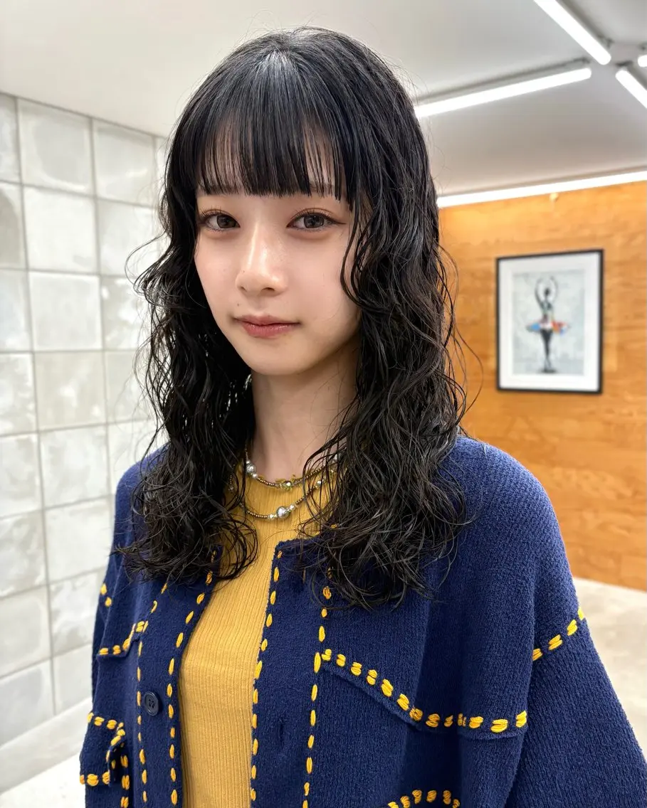 セミロング カラー パーマ ヘアアレンジ セミロングパーマ スパイラルパーマ カット パーマ トリートメント tuco 森田浩平のヘアスタイル