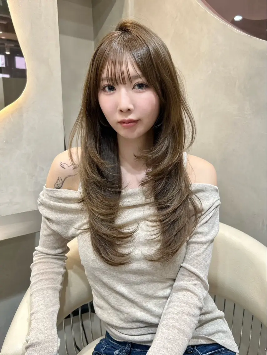 ロング カラー ヘアカラー 【レイヤー/ブリーチ なしW】nonokaのヘアスタイル
