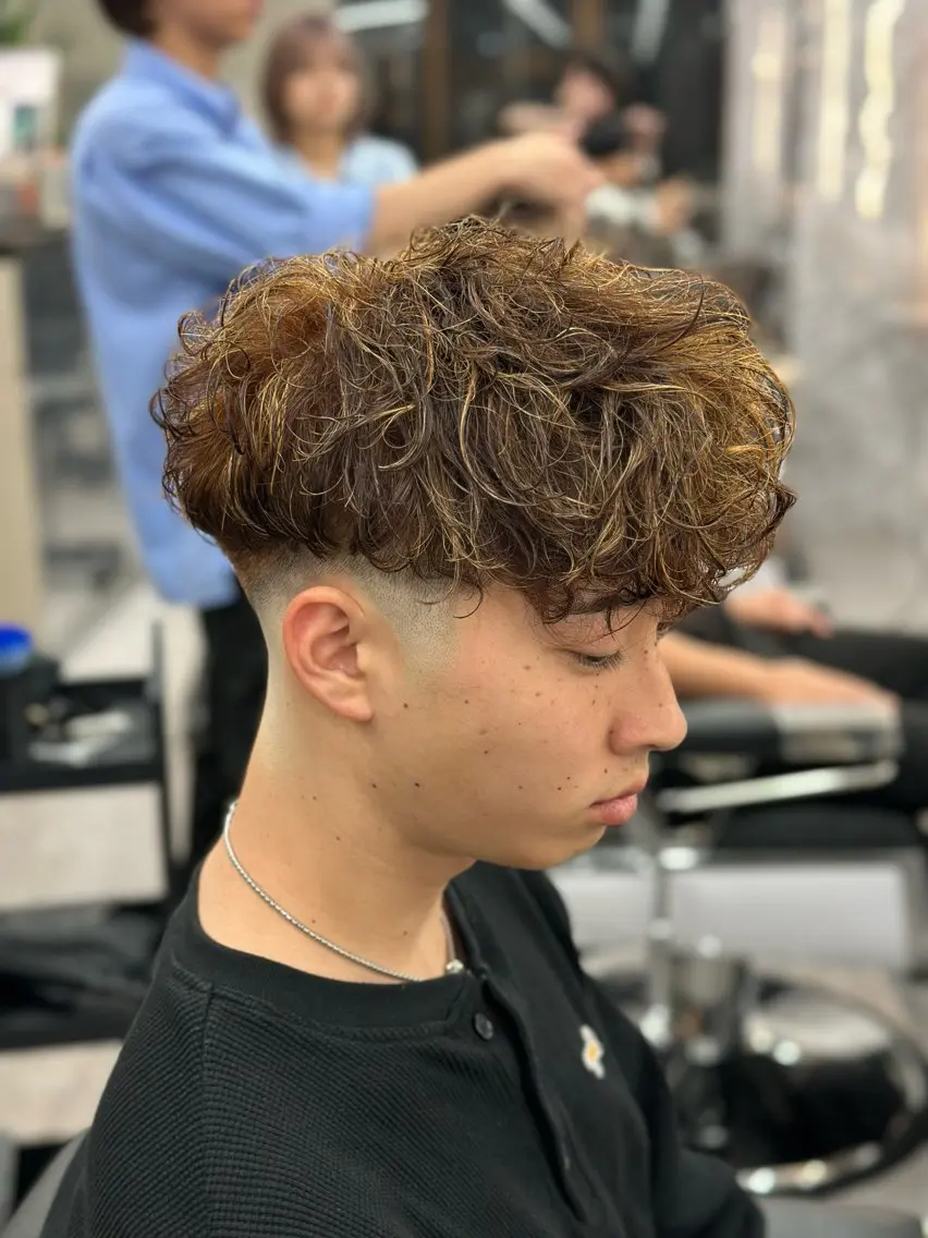 カラー パーマ メンズ メッシュパーマ支持率 ◎大宮/隼也のヘアスタイル