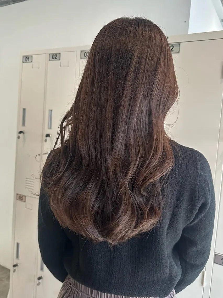 ロング カラー ベージュカラー ブリーチ ブラウンカラー ブラウンベージュ ブリーチなしカラー カット ヘアカラー トリートメント 中目黒🌼 🌼ハナのヘアスタイル