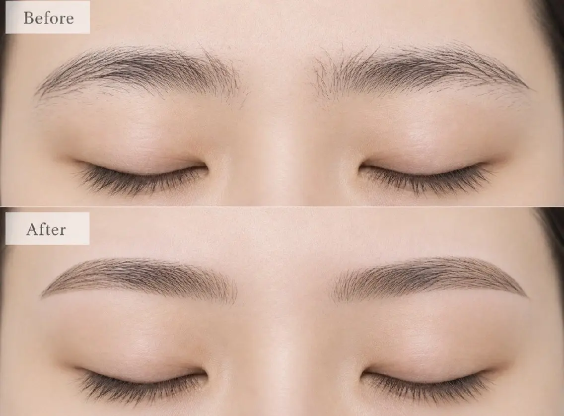 【美眉スタイリング】眉wax + 間引き + 仕上げメイク付き♪の写真