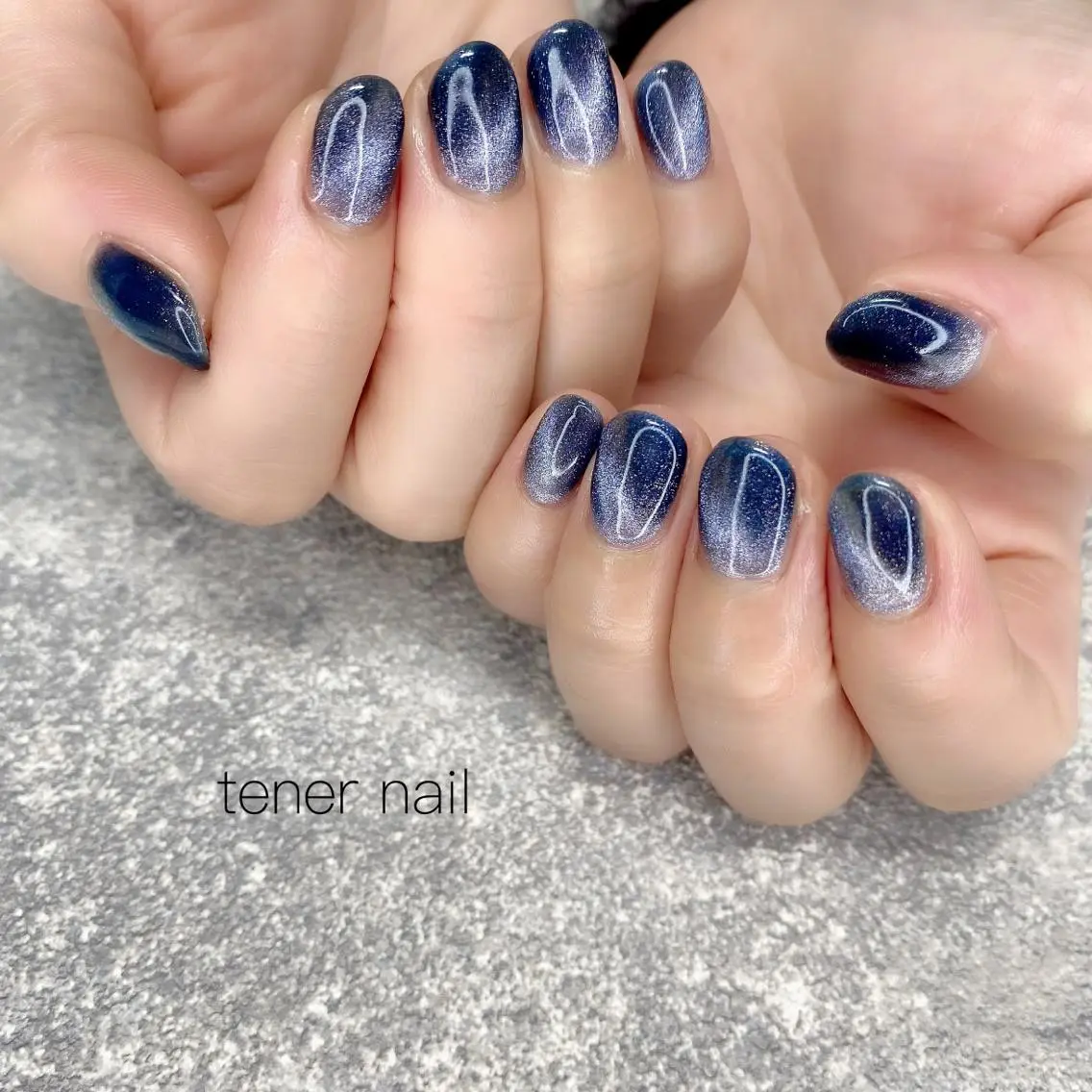 ネイル マグネットネイル マグネットワンカラー ワンカラーネイル テネルネイル tener nailのネイルデザイン