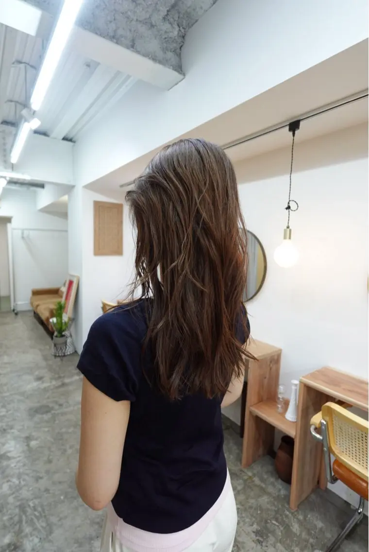 カラー パーマ カット ヘアカラー トリートメント まさと/ブリーチなし カラーレイヤーカットのヘアスタイル