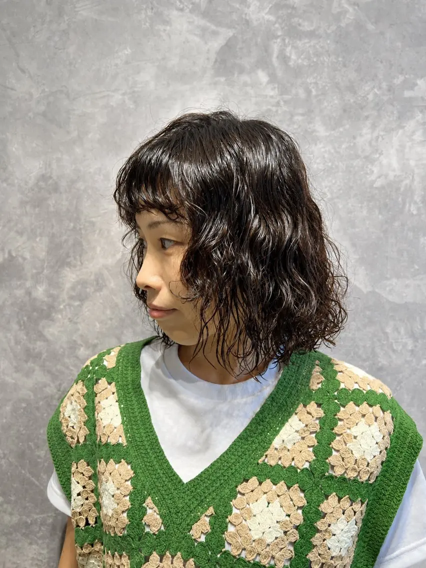 ミディアム パーマ ミディアムパーマ T Akaneのヘアスタイル