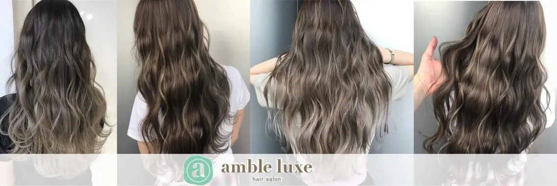 セミロング カラー パーマ ヘアアレンジ 【公式】amble luxe池袋東口🩷のヘアスタイル