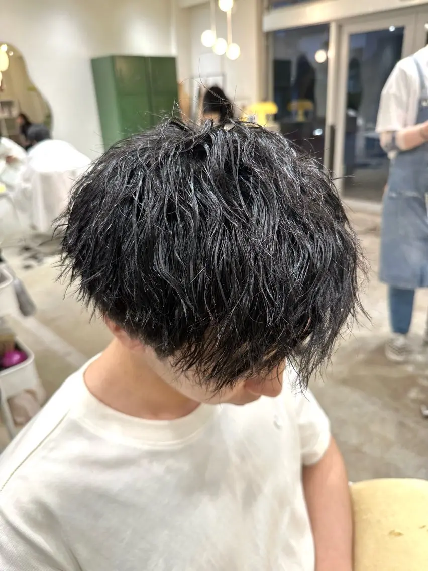 ショート Sabby氏川洸希 パーマのヘアスタイル