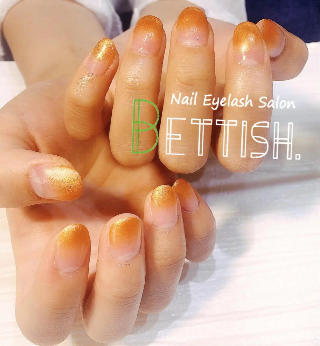ネイル ブラウン グラデーション オレンジ BETTISH. KUMIKO☺︎︎のネイルデザイン
