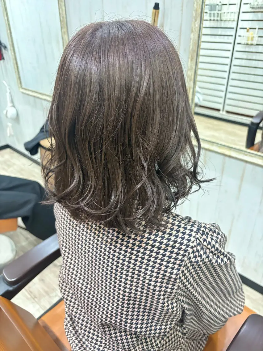 ミディアム カラー ヘアアレンジ 桑原 由理のヘアスタイル