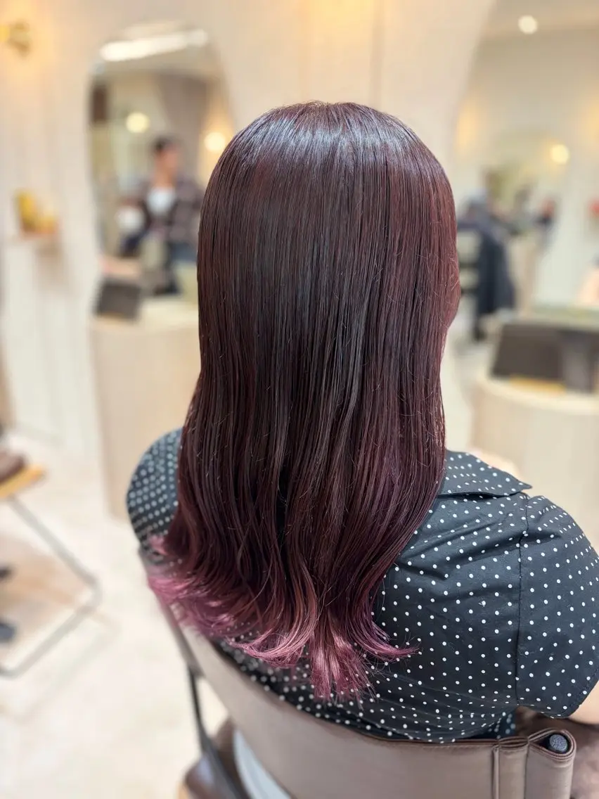 ロング カラー 菅原 渚のヘアスタイル