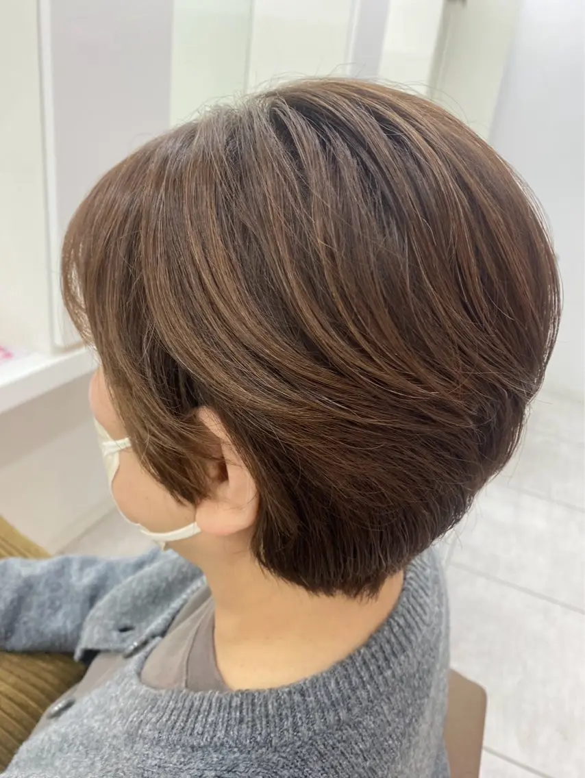 ショート 丸みショート ショートヘア カット 馬渕 由梨のヘアスタイル