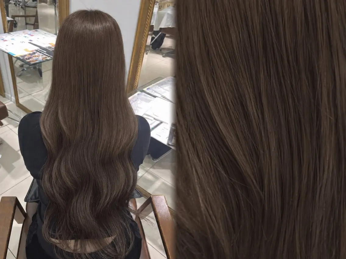 ロング ヘアカラー 巻ける🫧縮毛矯正 💞はな🎀のヘアスタイル