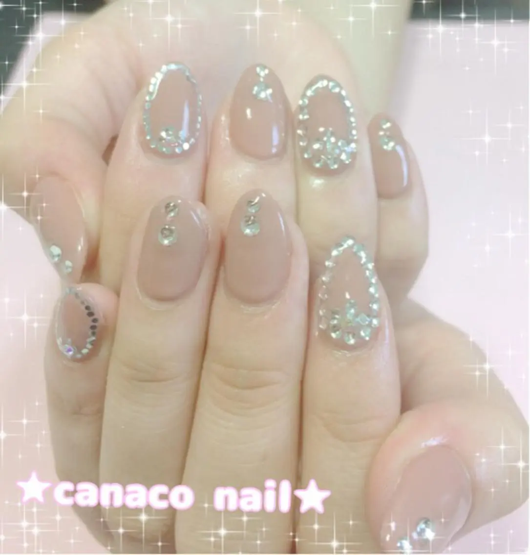 ネイル 持ち込み ストーンネイル ハンドネイル ハンドケア ベテランネイル cnc  nailのネイルデザイン