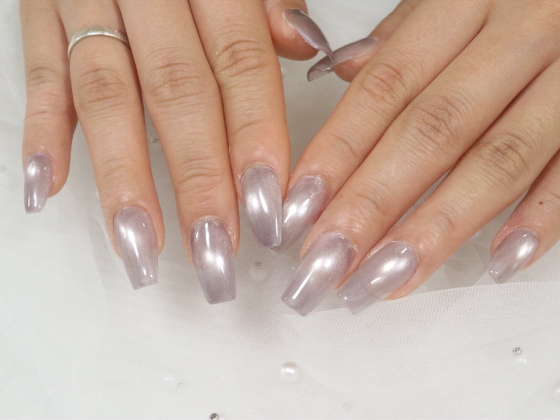 ネイル 長さ出し ロングネイル マグネットネイル ネイルチップ あいか✨新宿西口1分 パラジェルのネイルデザイン