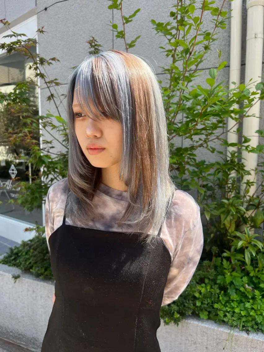 セミロング カラー パーマ ヘアアレンジ セミロングパーマ くびれヘア 顔まわりレイヤー 卒業式のヘアスタイル 韓国風ヘア ショートヘア原宿 fifth コシのヘアスタイル