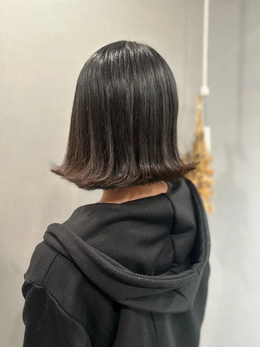 ミディアム カット 縮毛矯正 K Harukaのヘアスタイル