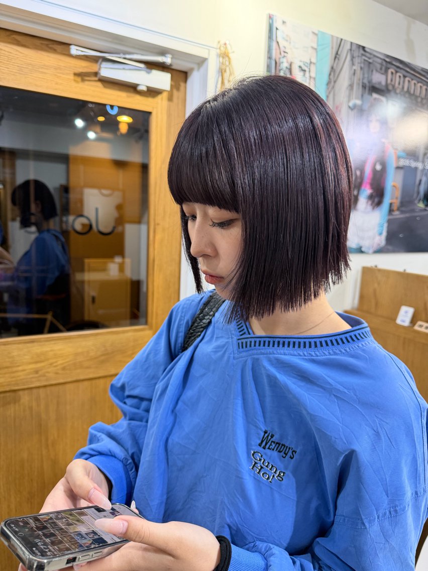 ショート カット ヘアカラー トリートメント ボブ人気No,1✨ TAME副店長のヘアスタイル