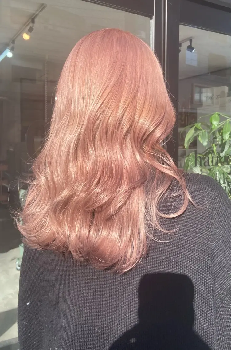 ロング カラー ブリーチ ピンクカラー ヘアカラー カワイイ×上品艶ヘア / RITO🪽のヘアスタイル