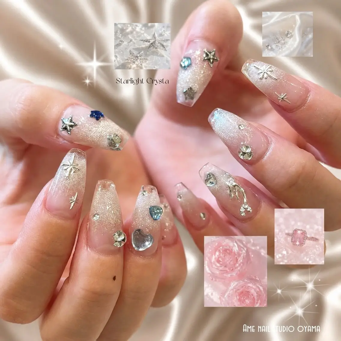 ネイル ラメ(グリッター) ハンドネイル ハンドケア AME NAIL STUDIO小山店のネイルデザイン