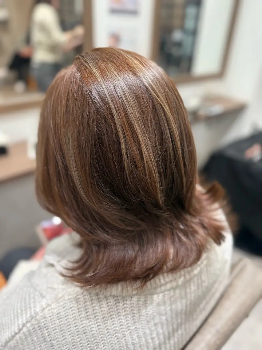 ミディアム カット ヘアカラー 🌺レイヤー/艶髪 海外ヘア🌺舟橋瑞稀のヘアスタイル