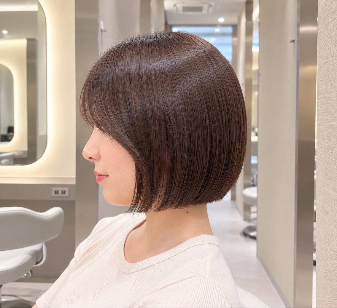 ショート ボブ 韓国風ヘア レイヤー🪽髪質改善 🍥amikaのヘアスタイル