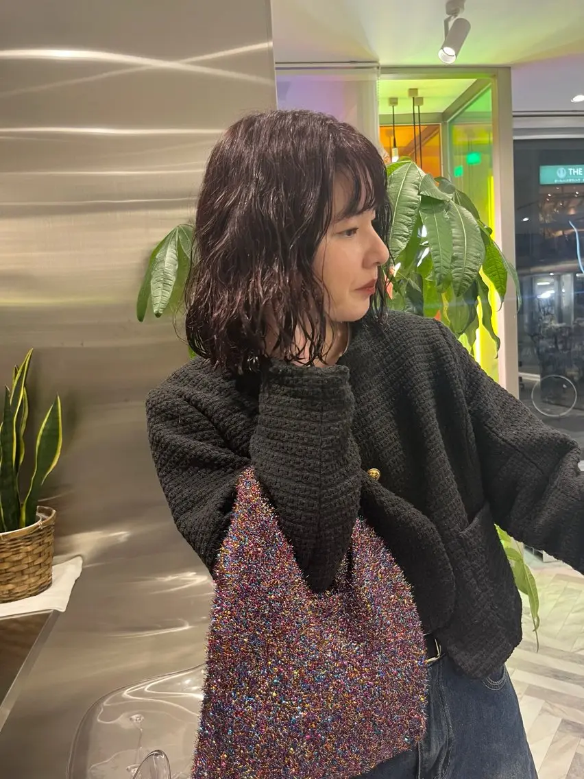 ミディアム パーマ 平野 優奈のヘアスタイル