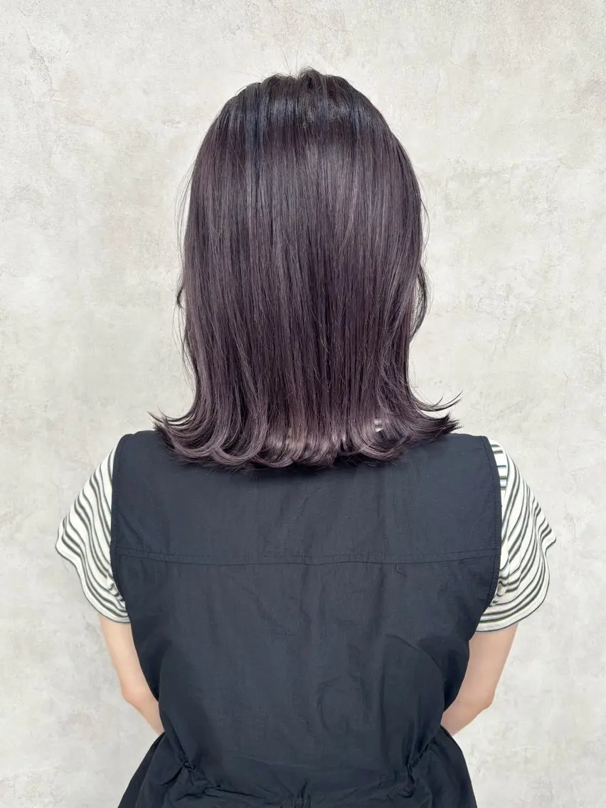 ミディアム カラー ヘアカラー トリートメント 🖤顔まわり 盛れヘア⟡アズサ🖤のヘアスタイル