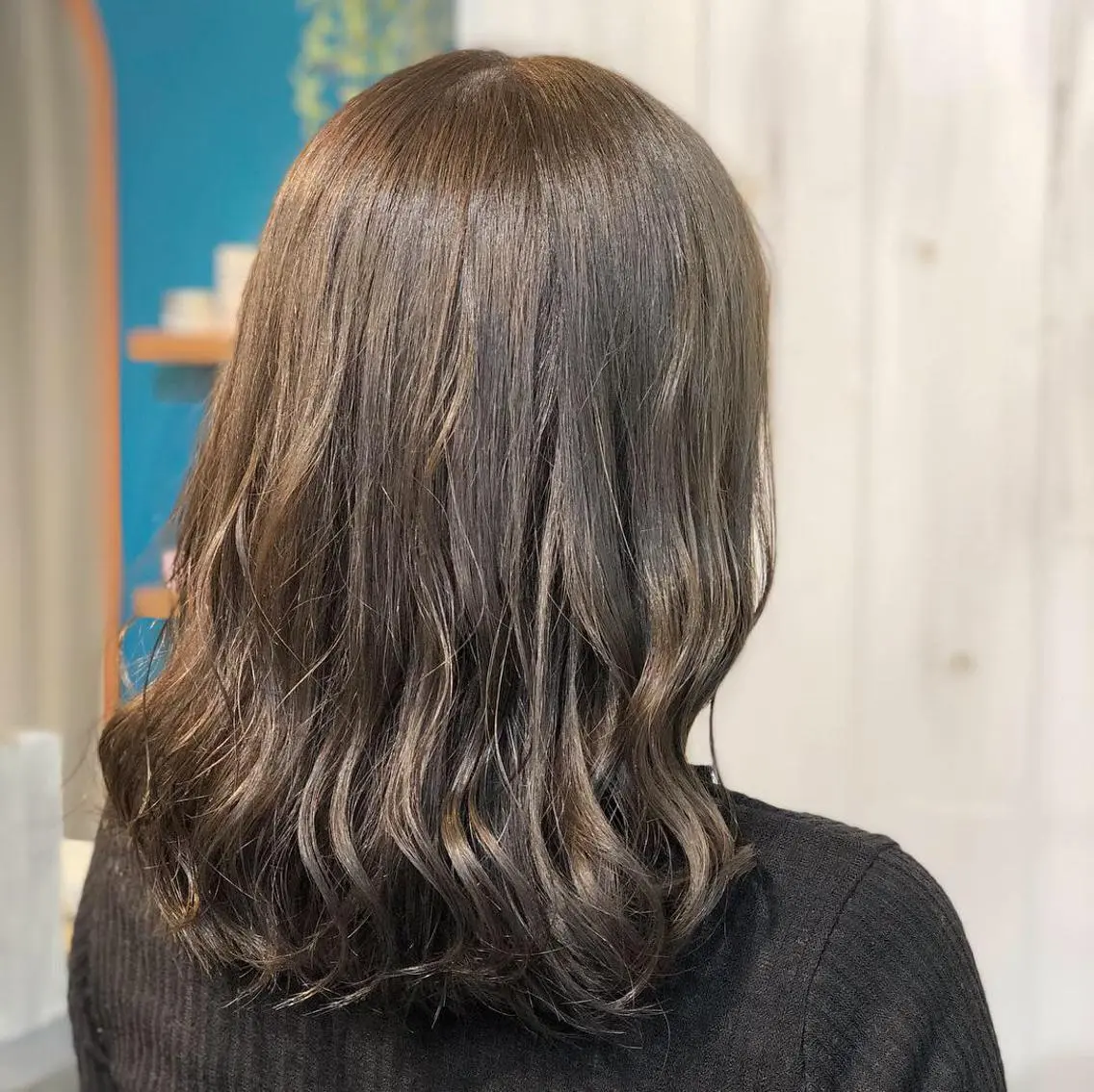ミディアム カラー イルミナカラー 縮毛矯正⭐️ TAKAHIROのヘアスタイル