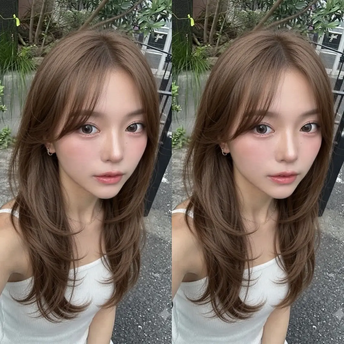 セミロング カット ヘアカラー トリートメント 簡単ワンカールレイ ヤーカット清水隆央のヘアスタイル