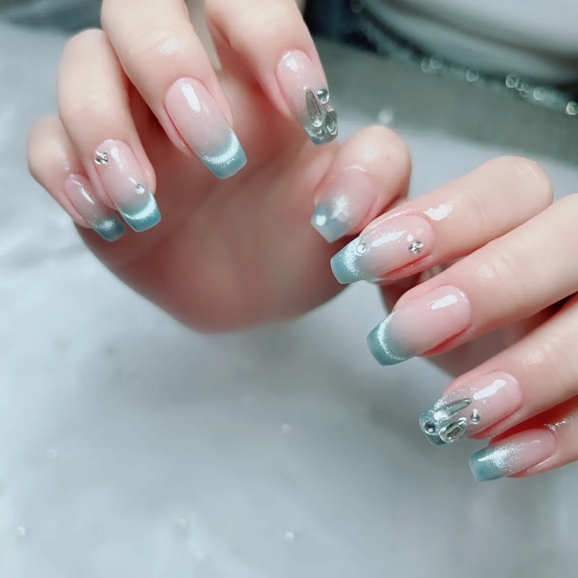 ネイル ジェルネイル マグネットネイル ニュアンスネイル 春ネイル ハンドネイル Cute Tips nailのネイルデザイン