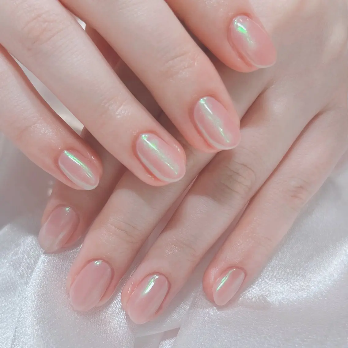 ネイル オーロラネイル ピンク Lily仙台♡ KAORIのネイルデザイン