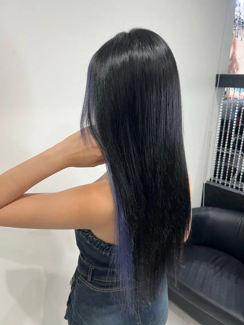ロング カラー プルエクステ ミストバング ブリーチ ケアブリーチ フェイスフレーミング カット ヘアカラー トリートメント エクステ YUDU🍊 germe/ジェルムのヘアスタイル