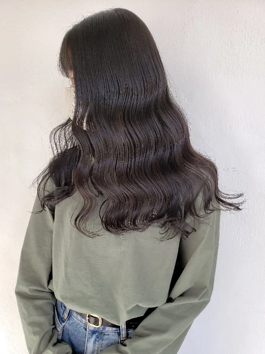 ロング カラー ヘアアレンジ アッシュ アッシュブラウン ブラウンカラー ダークアッシュ ヨシンモリ 成瀬 弘光のヘアスタイル