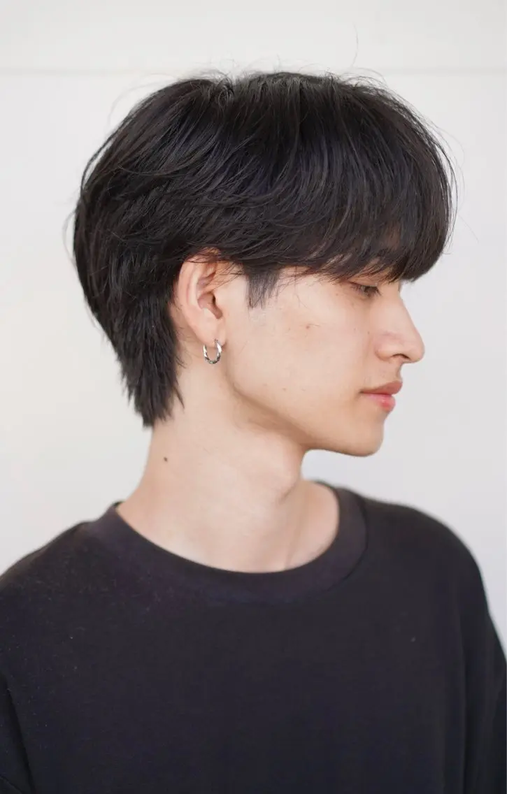 ミディアム パーマ メンズ カット パーマ りゅう せいのヘアスタイル