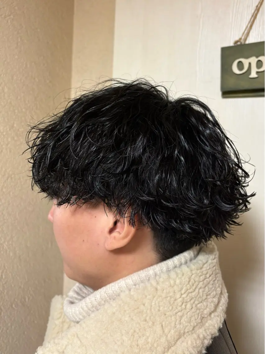 パーマ メンズ カット パーマ メンズカット/センタ ーパート /マミヤのヘアスタイル