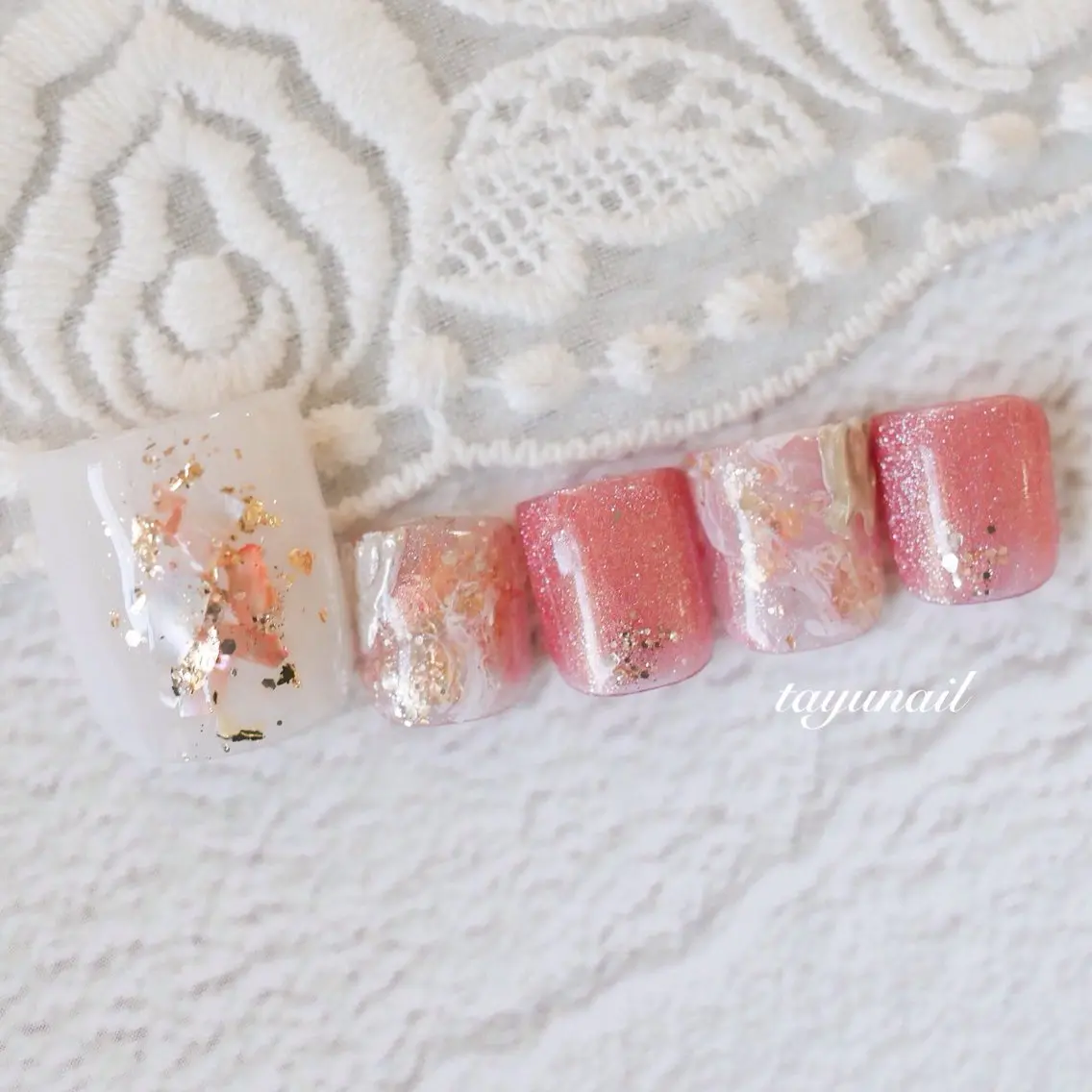 ネイル アートネイル ジェルネイル パラジェル フットネイル ネイルサロン 【たゆnail】のネイルデザイン