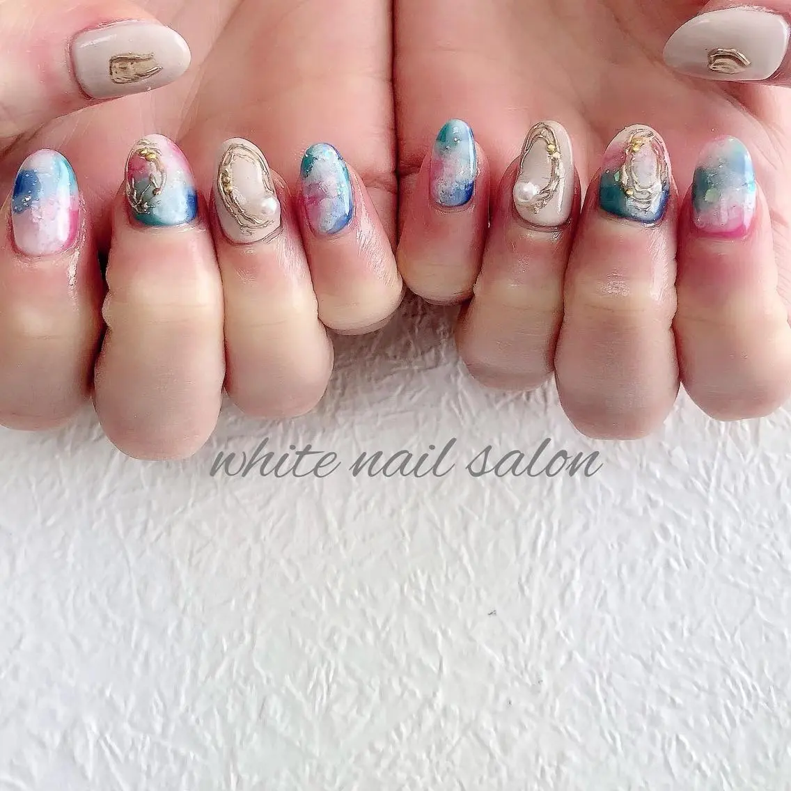 ネイル ジェルネイル ハードジェル 持ち込み ソフトジェル white nail salonのネイルデザイン