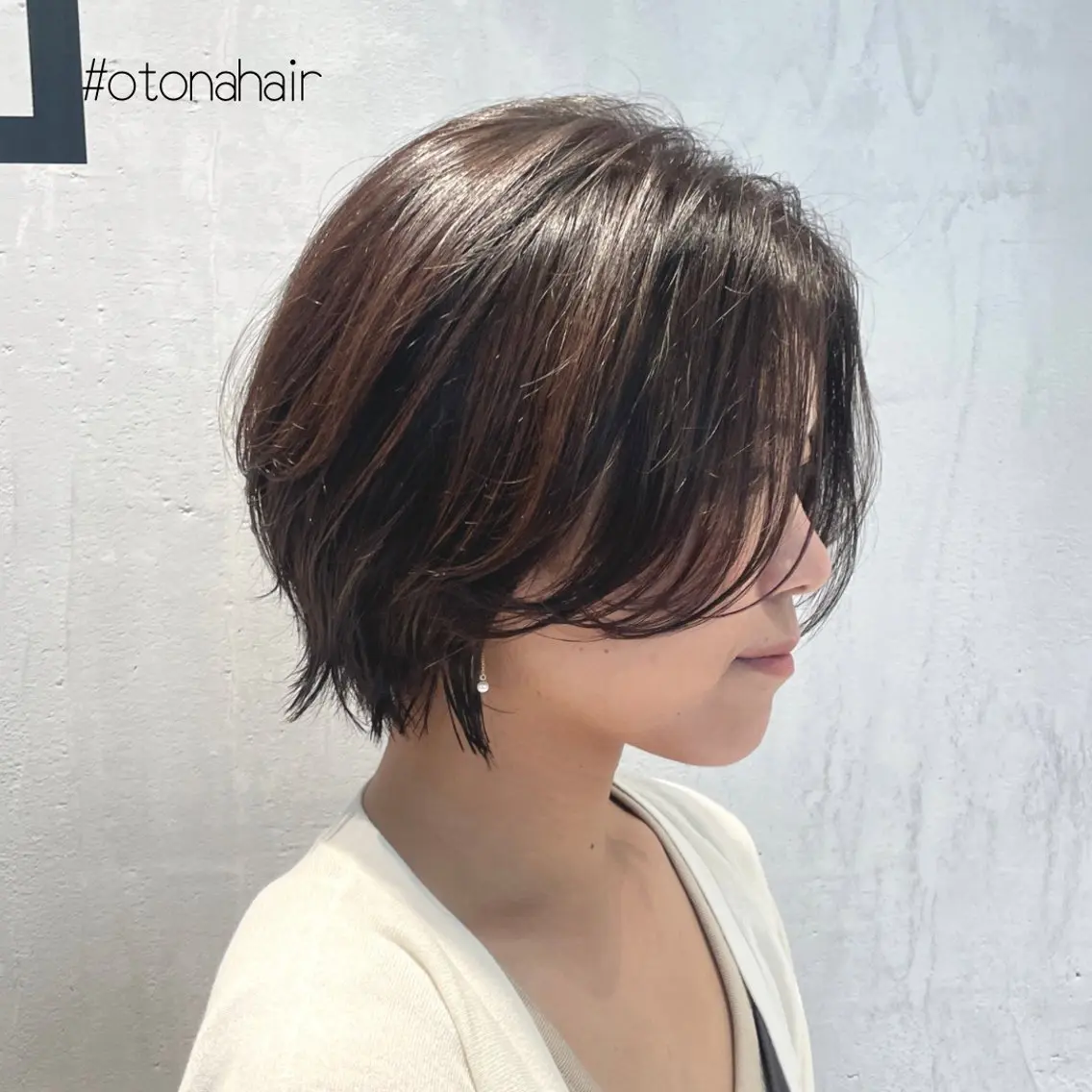 ショート カラー ハイライトカラー ハイライト カット ヘアカラー matka白髪ぼかし 大人ヘア/KEIKOのヘアスタイル
