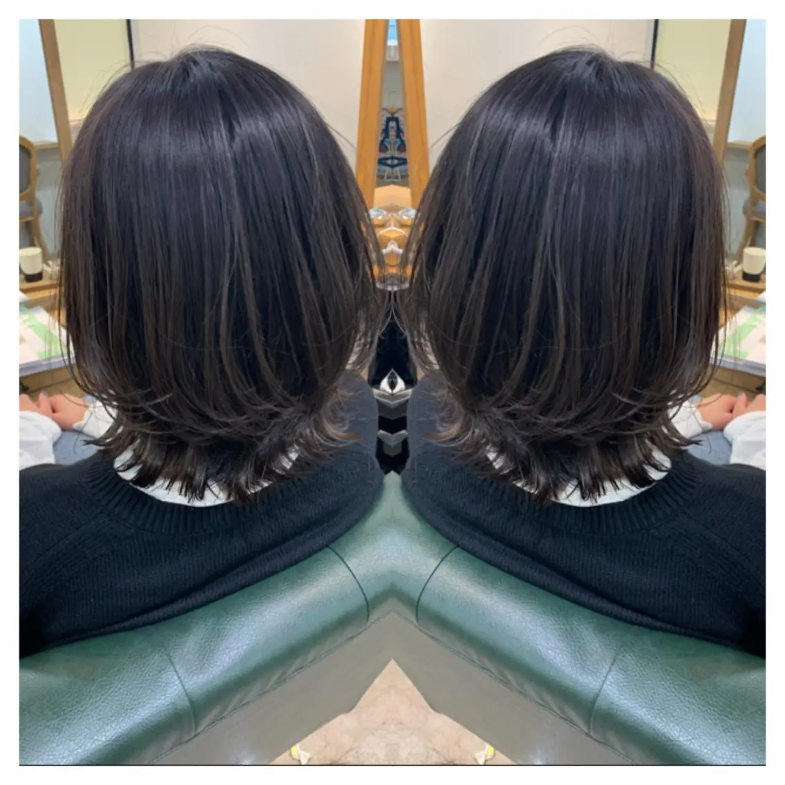 ミディアム カラー カット ヘアカラー トリートメント 村山 茉衣のヘアスタイル