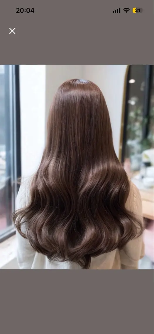 ロング パーマ 縮毛矯正 トリートメント 韓国×艶ハイトーンが かわいい✨️リオ🍒のヘアスタイル